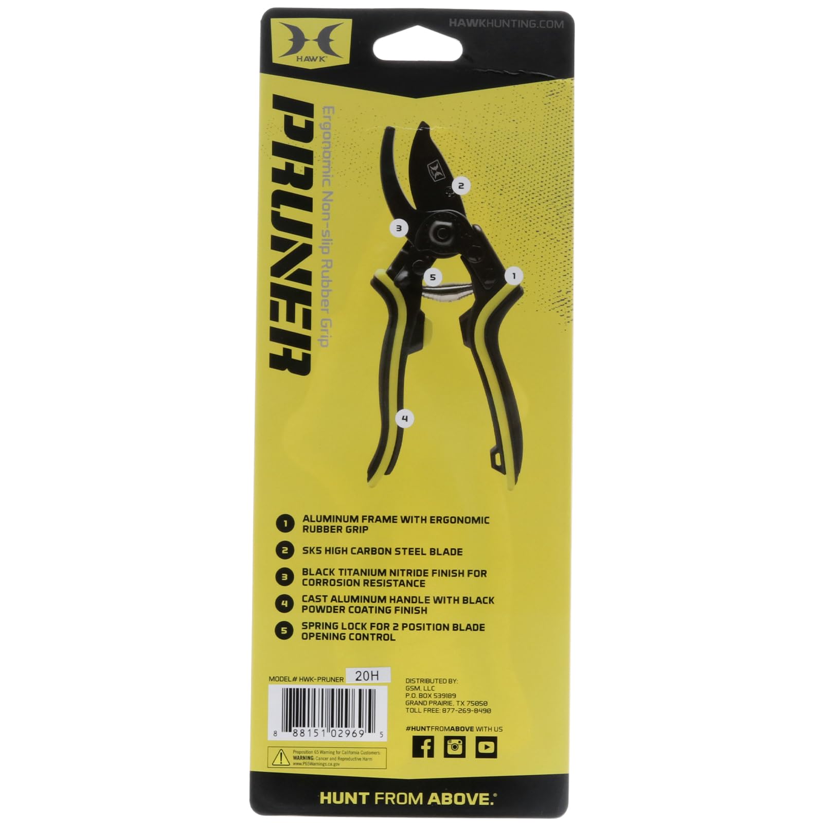 Pruning Shears Hawk High Carbon Steel Blade