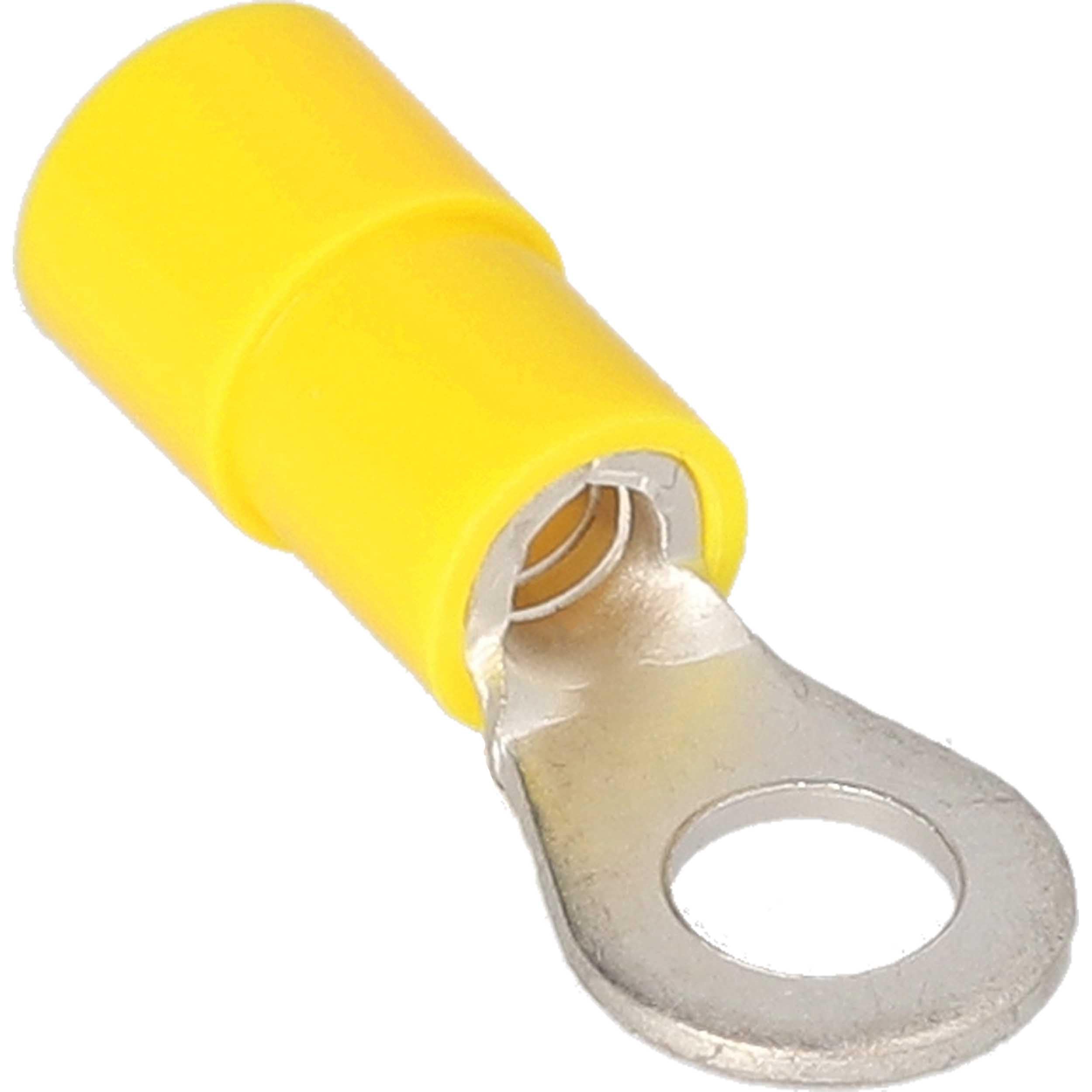 Yellow Nylon Ring Terminal Install Bay 12-10 Gauge #10 - Package of 100