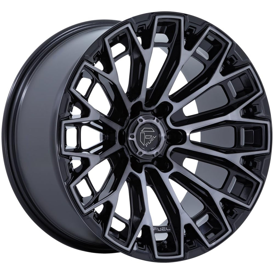 FC882 TRAX FUEL OFF-ROAD 17X9 6X5.5 4.53-12mm GLOSS BLACK MACHINED FACE DARK TINTED CLEAR - FC882BT17906812N