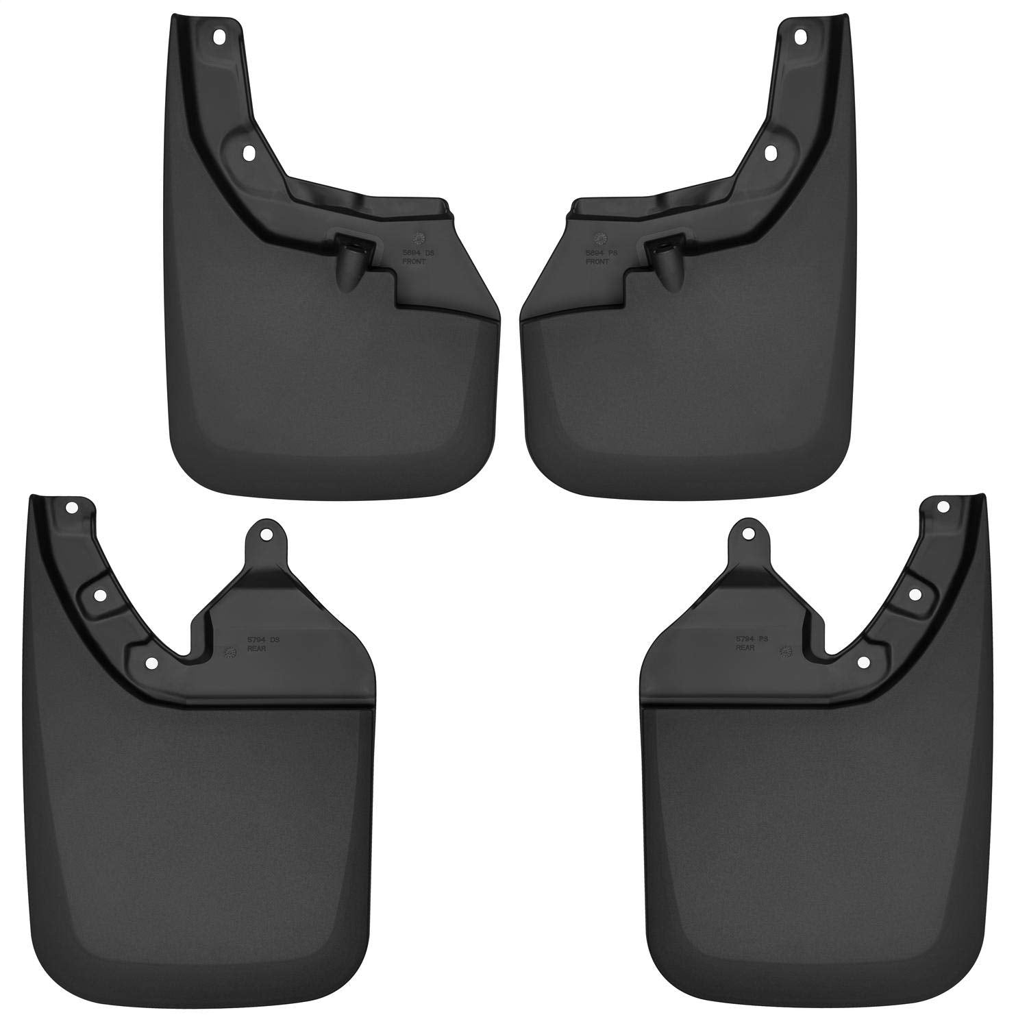 Husky Liners - Mud Guards Front & Rear | 2016-2023 Toyota Tacoma with OEM Fender Flares - Black, 2 Pc. | 56946