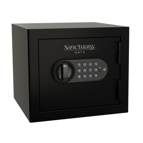 Onyx Sanctuary 0.5 cu. Ft. Fireproof Home and Office Safe with Electronic Lock, Matte Black
