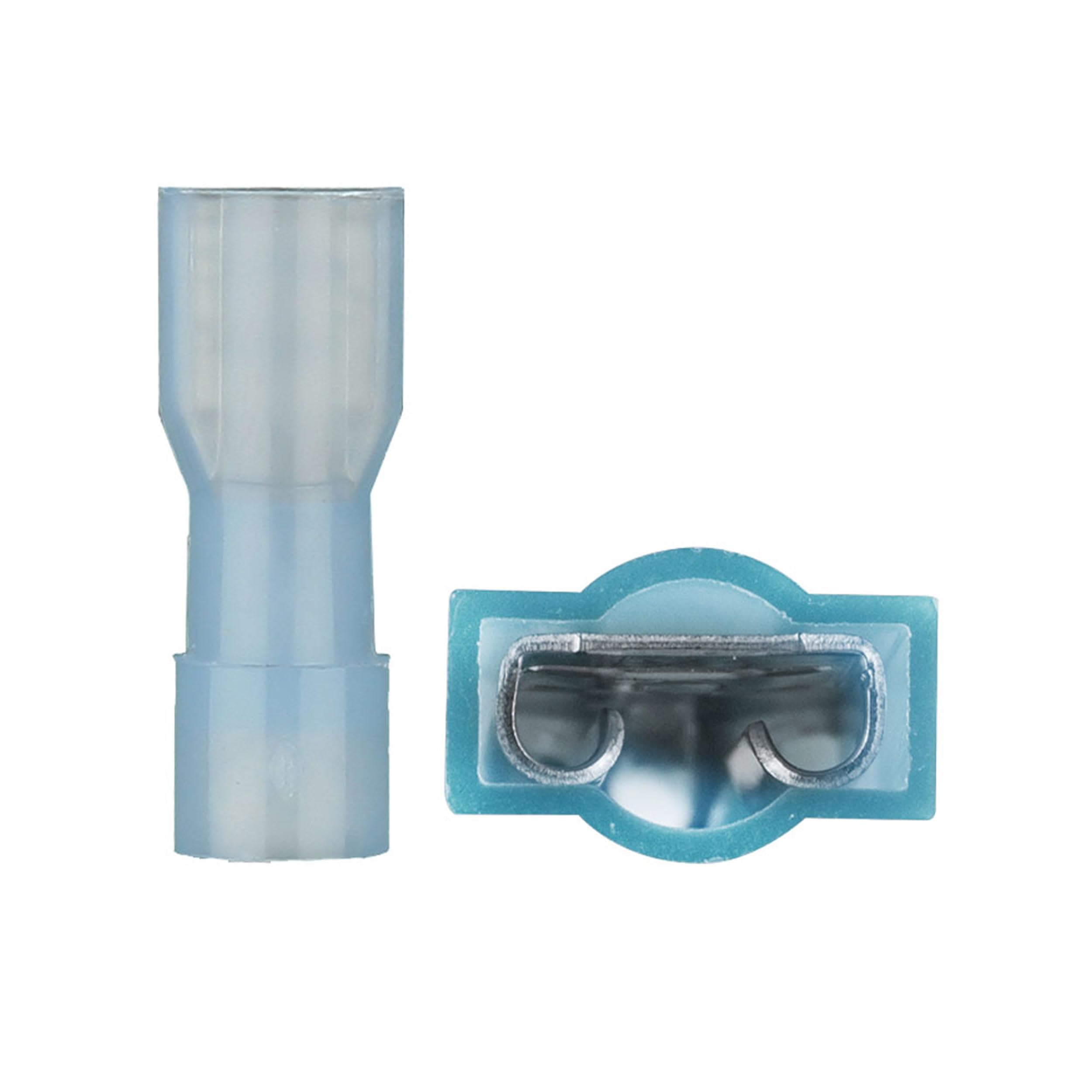 Install Bay 16/14 Gauge BNFD250F Fully Insulated Nylon .250 Female, Blue (100-Pack)
