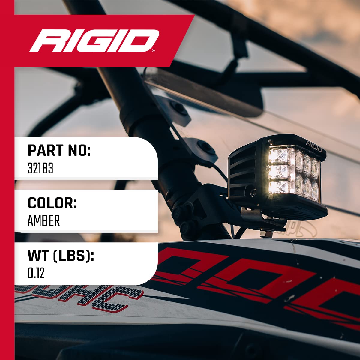 D-Ss Series Rigid Industries 32183 Light Cover, Amber