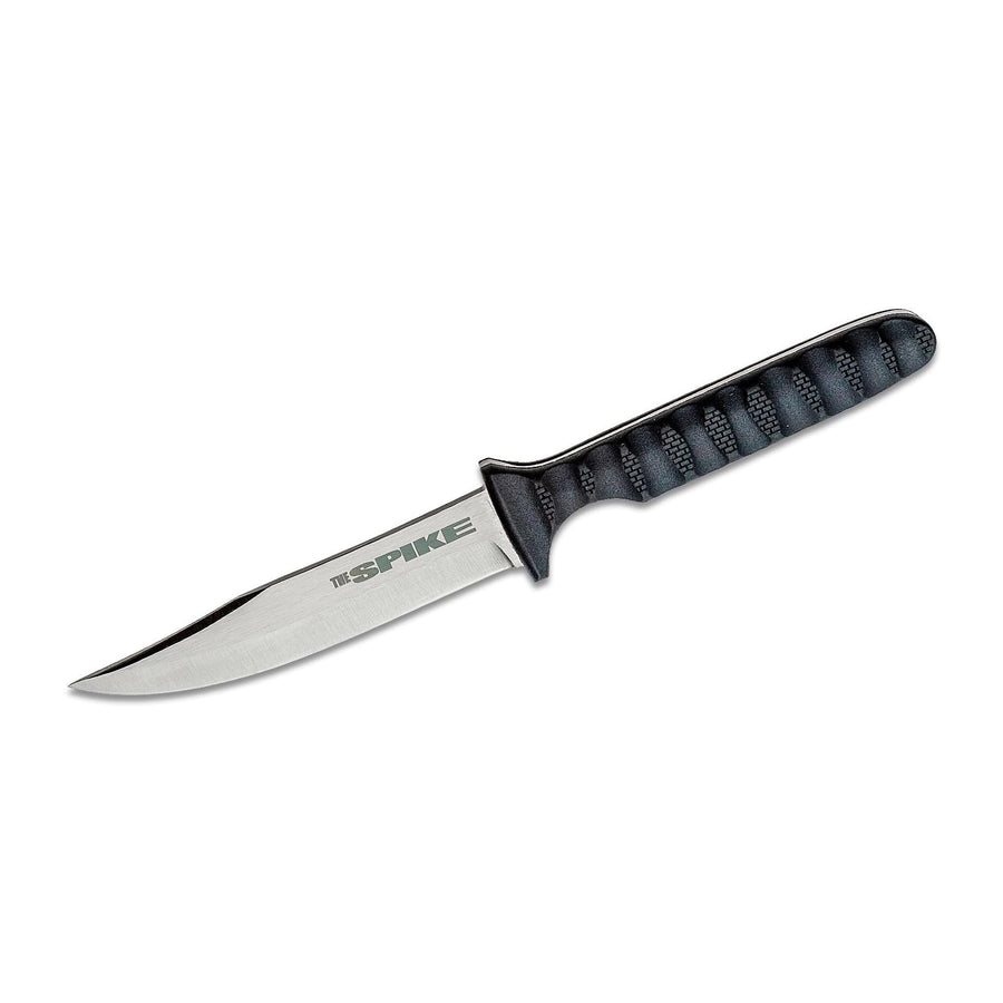 Cold Steel 4" Bowie Spike Durable Lightweight German 4116 Stainless Steel Fixed Blade Tactical Outdoor Hunting Neck Knife, Textured Griv-Ex Handle, Secure-Ex Sheath