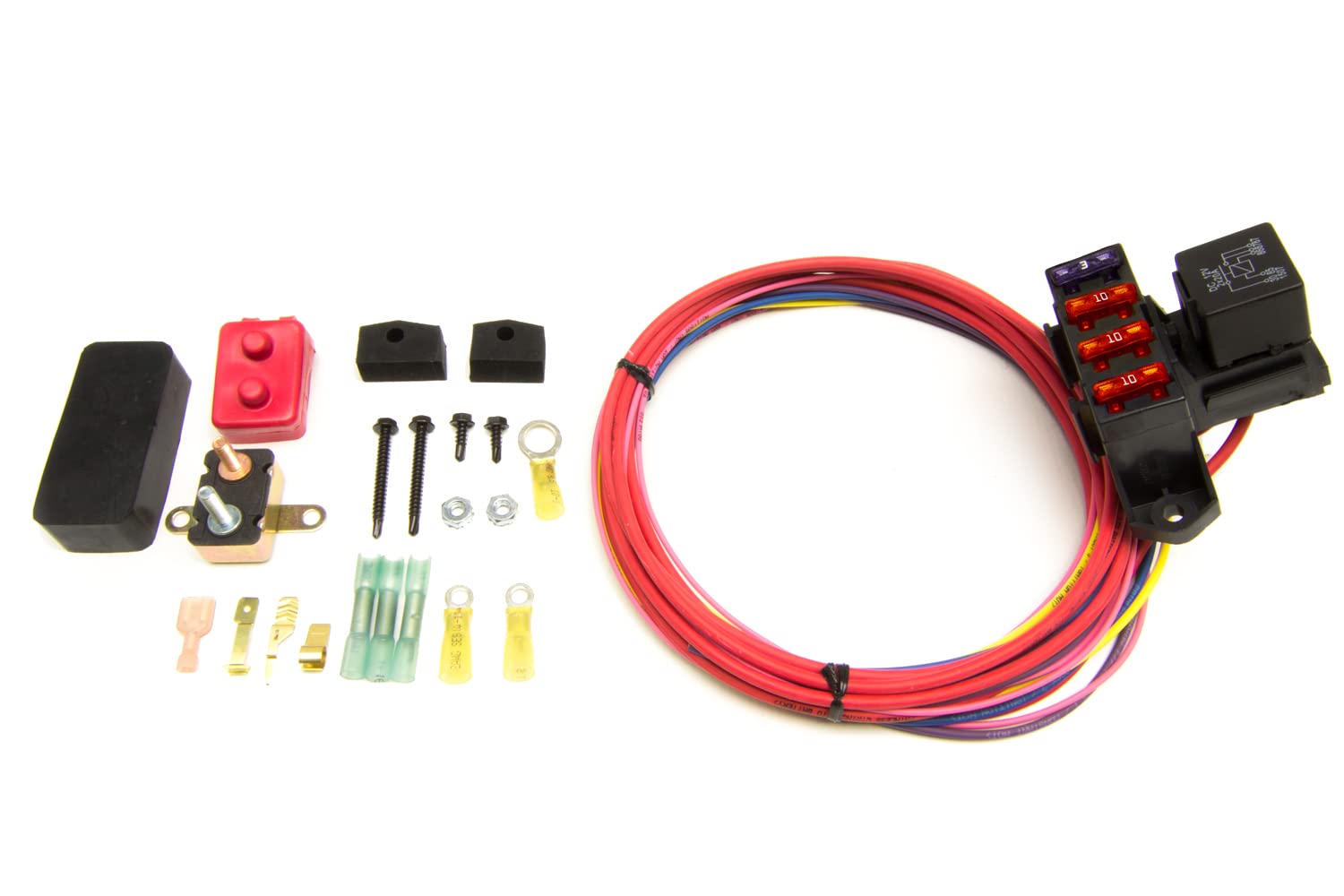 70213 Painless Performance Cirkit Boss Weather Sealed Auxiliary Fuse Block, 3 Ignition-Hot Circuits