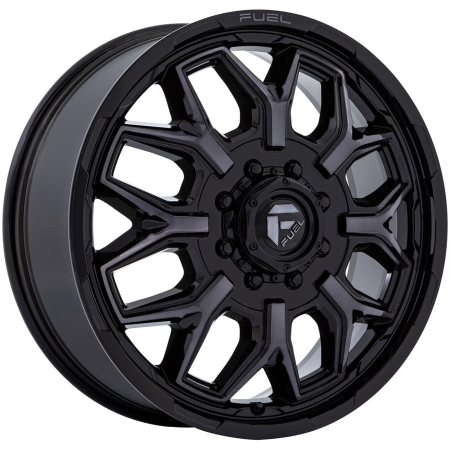 FUEL OFF-ROAD 22X8.25 FLUX DUALLY 8X6.5 8.72 104mm GLOSS BLACK BRUSH-FC GRAY TINT - D87522828D