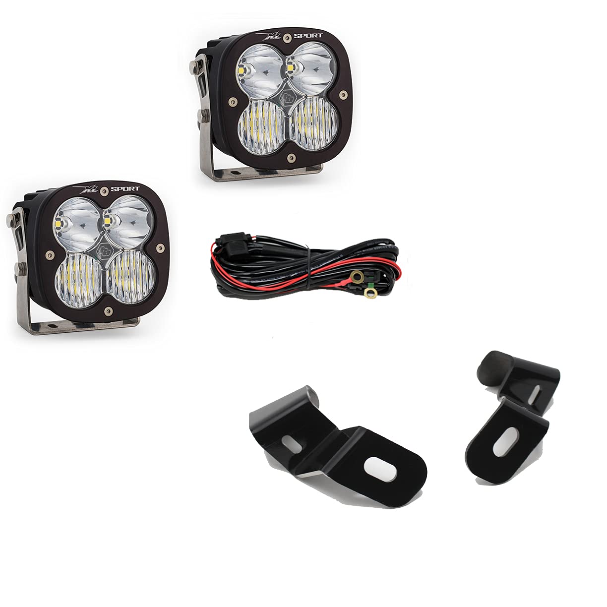 Baja Designs A-Pillar Light Kit XL Sport LED for Dodge Ram 2500/3500 2019-22 Truck (Driving/Combo; Clear)