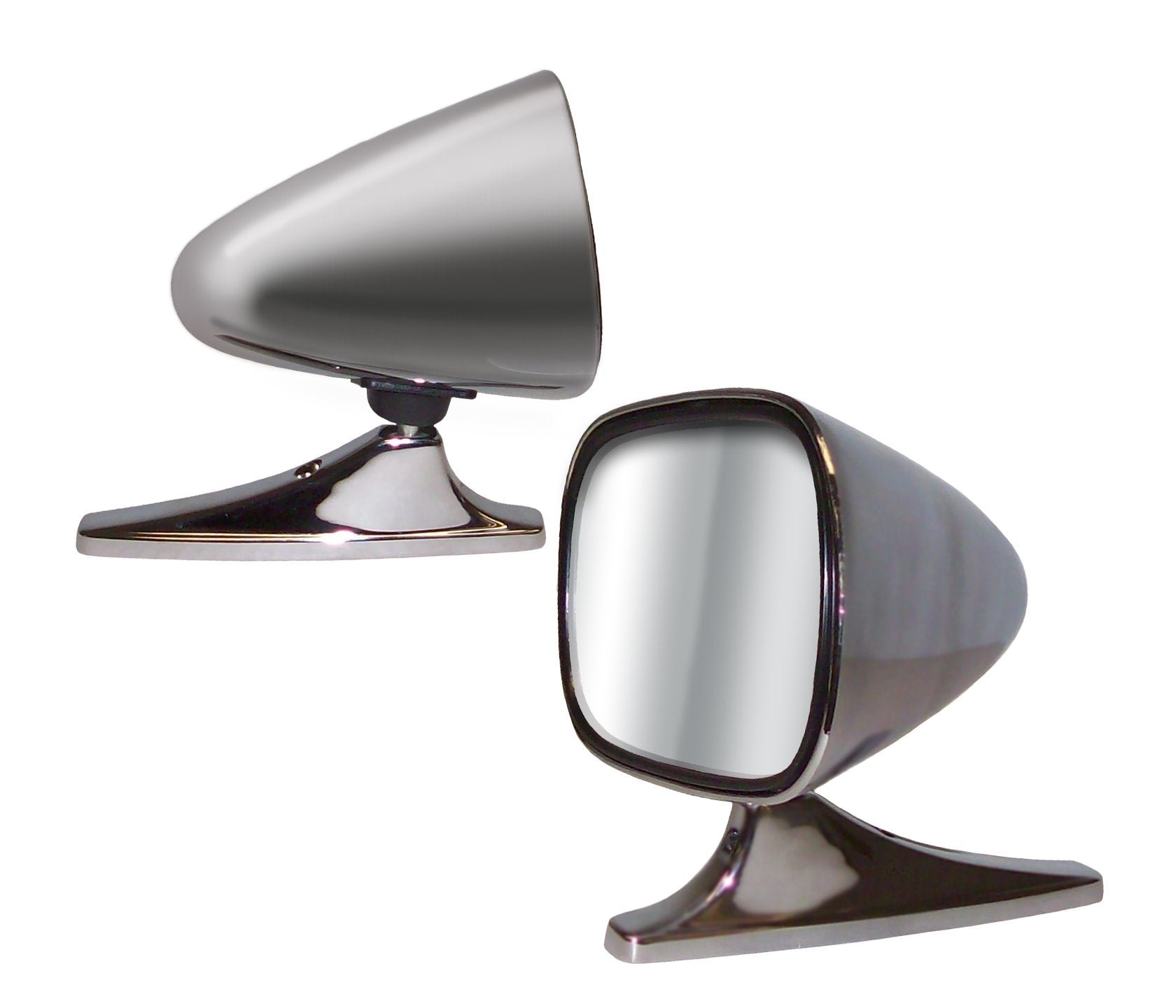Dual Sport CIPA 19000 Chrome Car Side Mirrors (Pair)