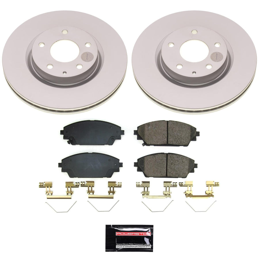 Power Stop CRK8755 Brake Kit Front Geomet Coated Rotors and Pads For Mazda CX - 30 2020-2022 [Application Specific]