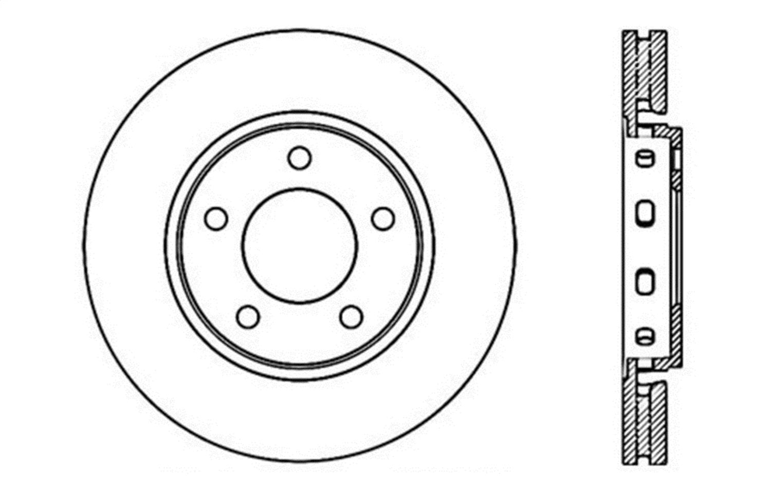Sport StopTech Cross Drilled Brake Rotor; Front Right 128.67049R