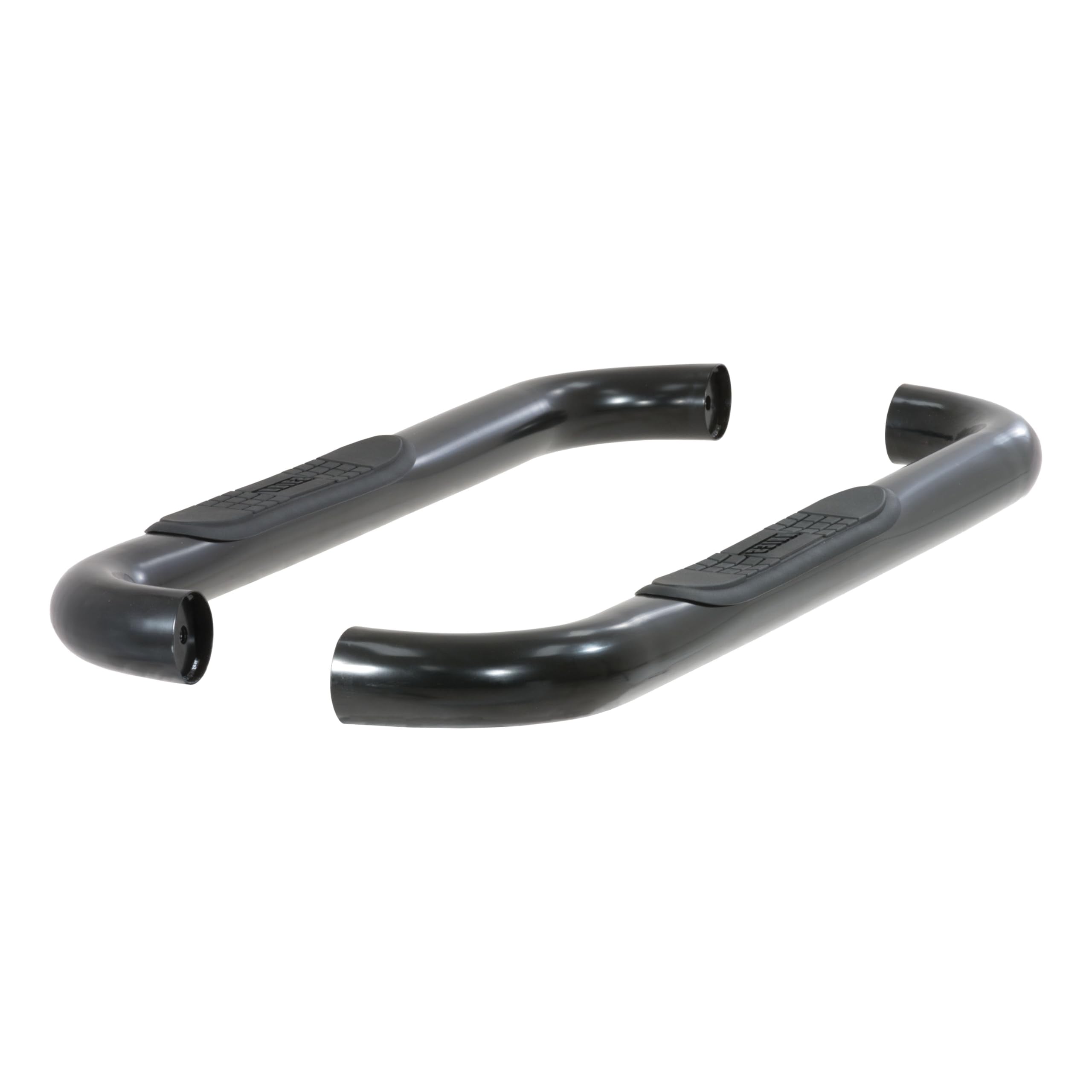 3-Inch Round Black Steel ARIES Nerf Bars, No-Drill, Fits Select Ford F-250, F-350 Super Duty