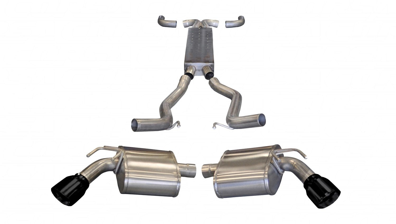 Cat-Back Exhaust System CORSA 14964BLK with X-Pipe
