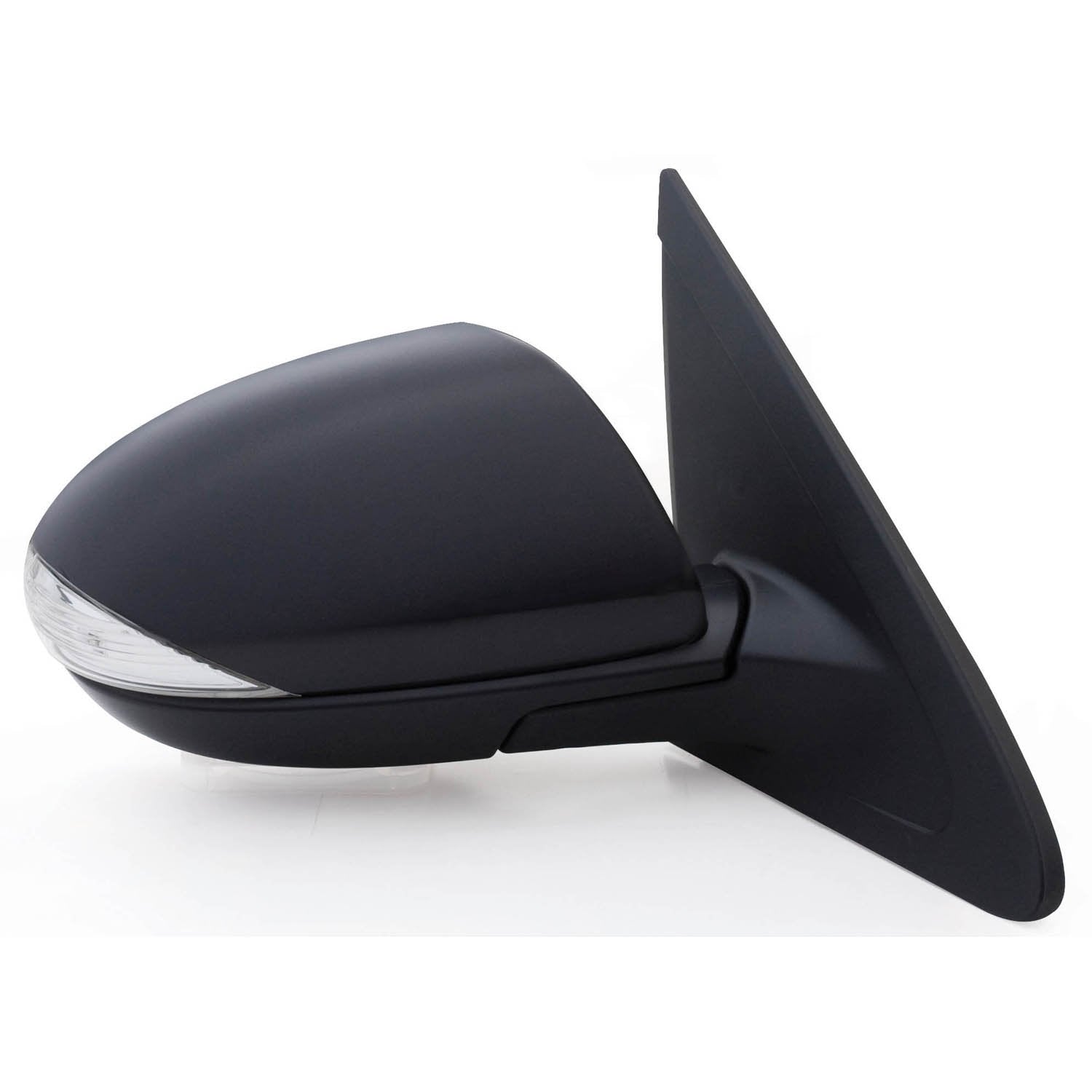 Fit System - 66583M Mirror Passenger Side for Mazda 3 w/Turn Signal, Black, PTM Cover, w/o BSDS, Foldaway, Heated Power