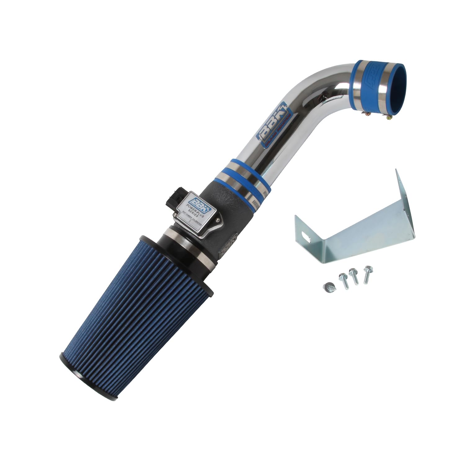 Cold Air Intake System BBK 1556 - Power Plus Series Performance Kit For Ford Mustang 5.0L - Non Fenderwell Style - Chrome Finish