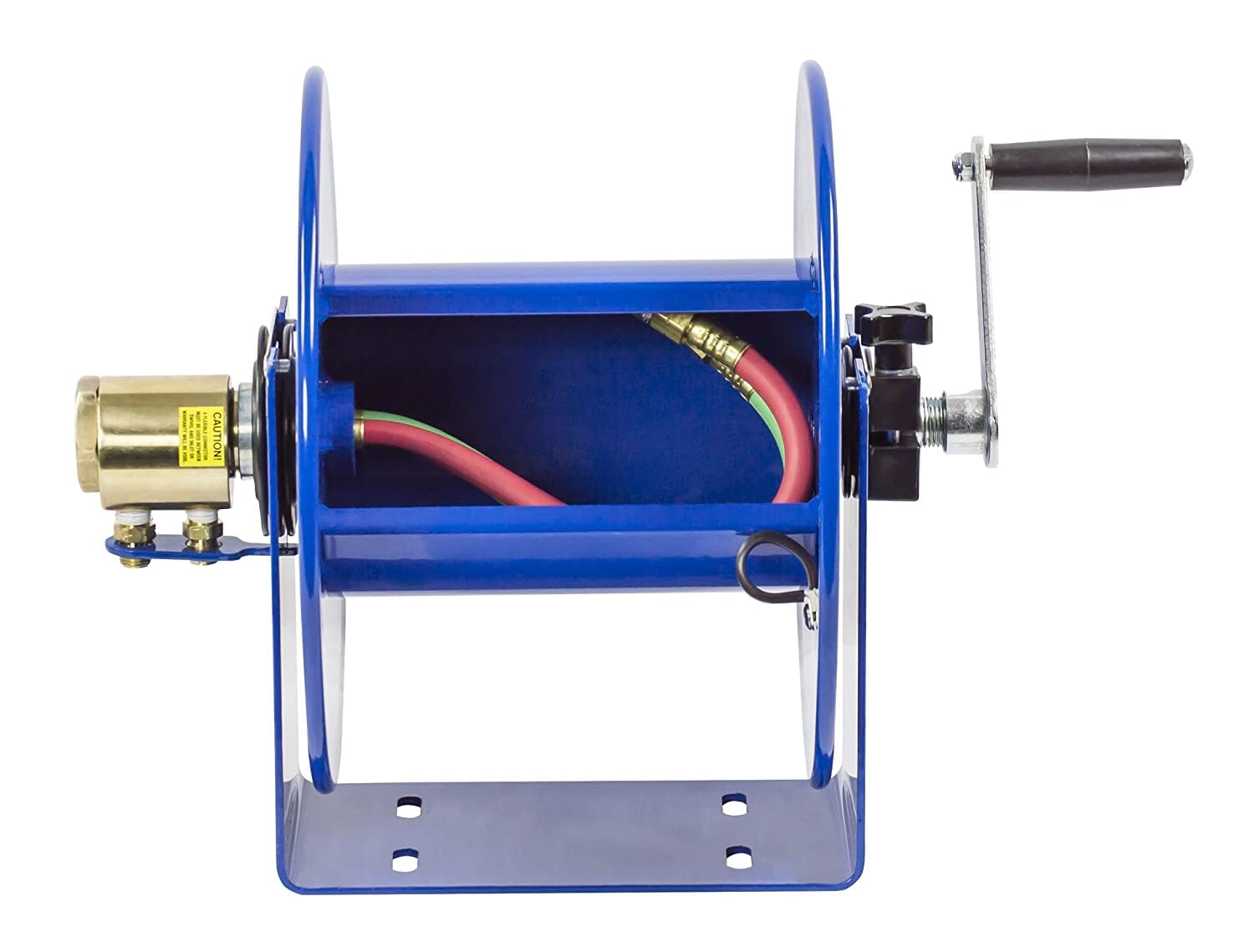 Coxreels 100W Series 112WL-1-100 Hand Crank Steel Welding Hose Reel – ¼” x 100’, 200 PSI - Easy-to-Use Compact Design - Adjustable Tension Break - Heavy-Duty Steel Construction, Made in the USA, Blue