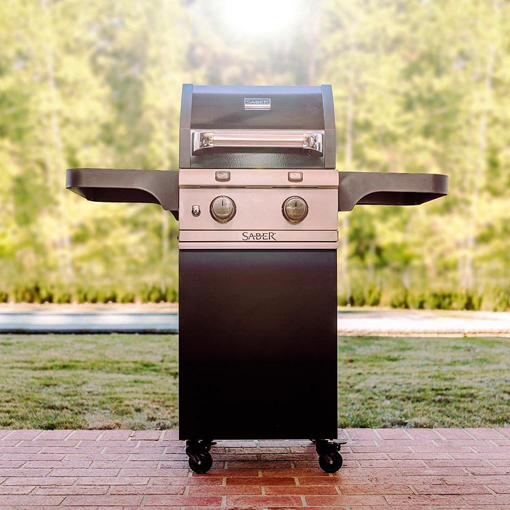 2-Burner Saber Grills Cart Grill, Black R33CC1017
