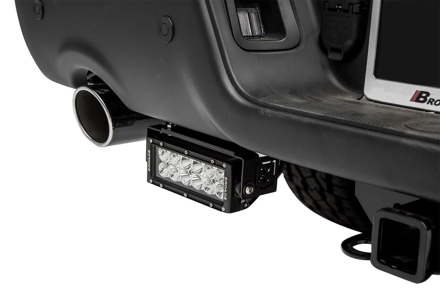 Under Rear Bumper ZROADZ LED Mounting Bracket & Kit - Compatible w/ 2015-2018 Ram Rebel - with (2) 6 Inch ZROADZ LED Lights (Included) with Wiring Harness - PN Z384551-KIT