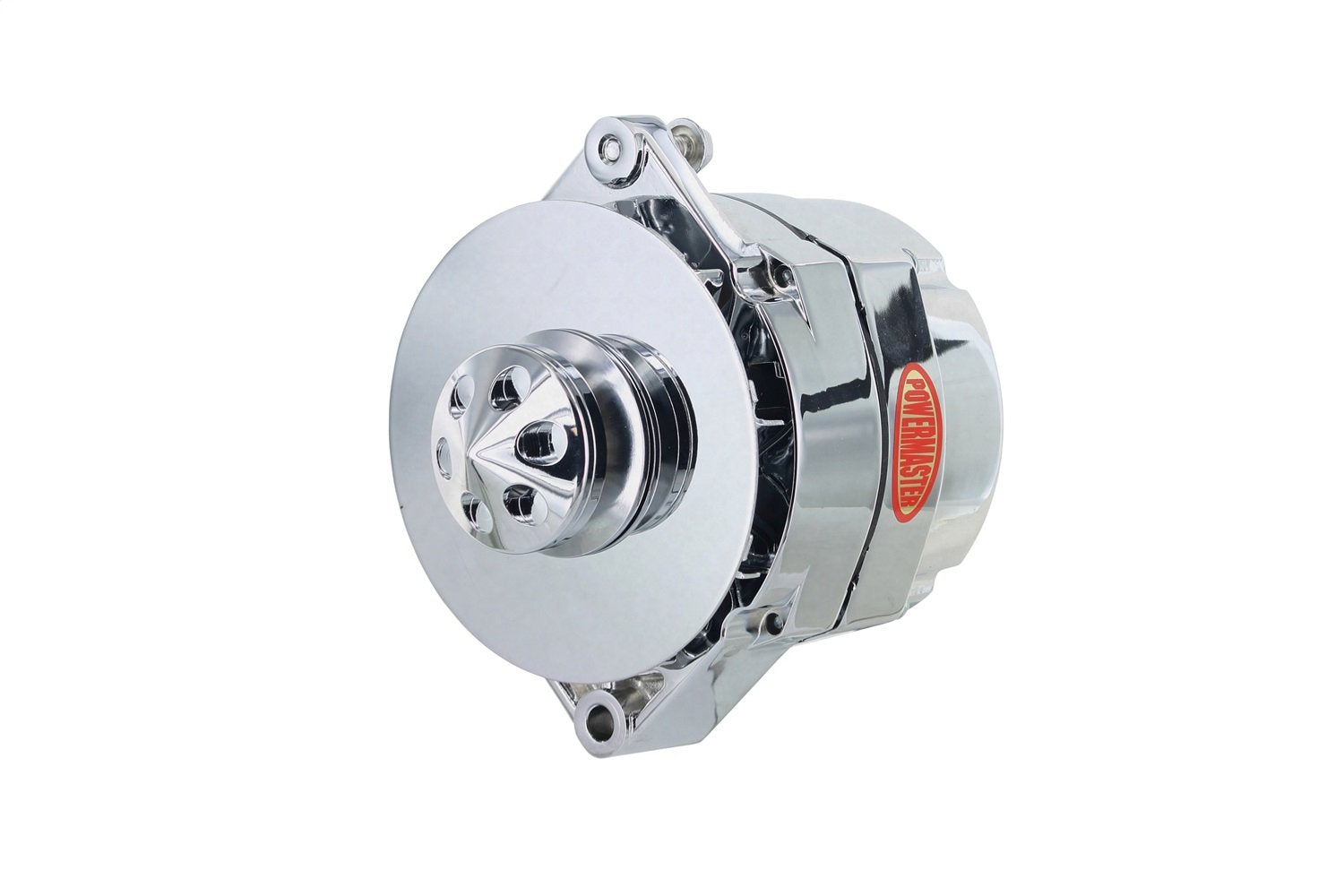 Alt Powermaster GM 12SI Chrome 100A 1V Pulley Baffle & Cone 1 or 3 Wire
