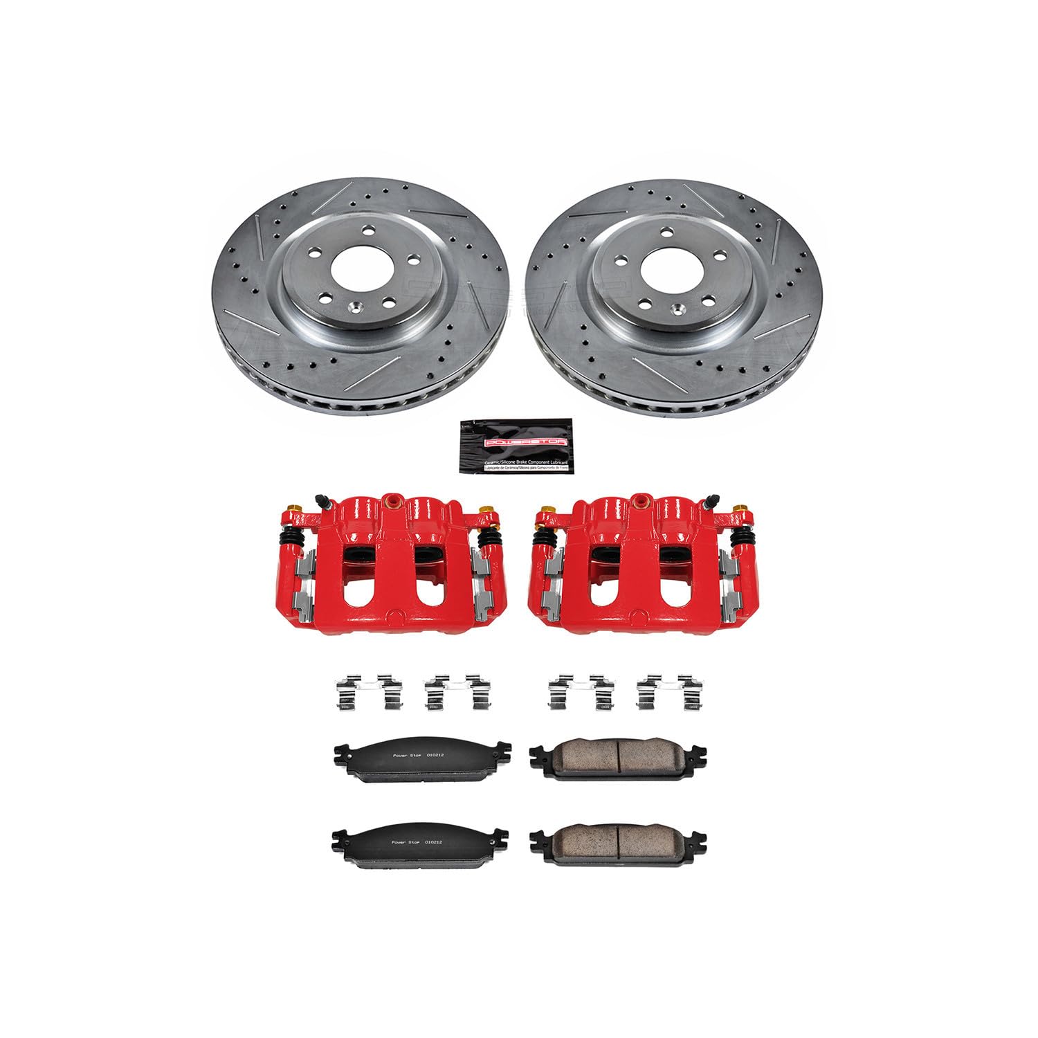 Power Stop Z23 Evolution Sport Brake Kit Front (with Calipers) For Ford Flex 2009-2011, Ford Taurus 2010, Lincoln MKS 2009-2010, Lincoln MKT 2010 [Model Specific]