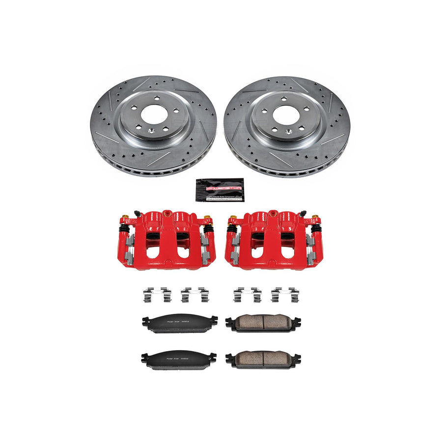 Power Stop Z23 Evolution Sport Brake Kit Front (with Calipers) For Ford Flex 2009-2011, Ford Taurus 2010, Lincoln MKS 2009-2010, Lincoln MKT 2010 [Model Specific]