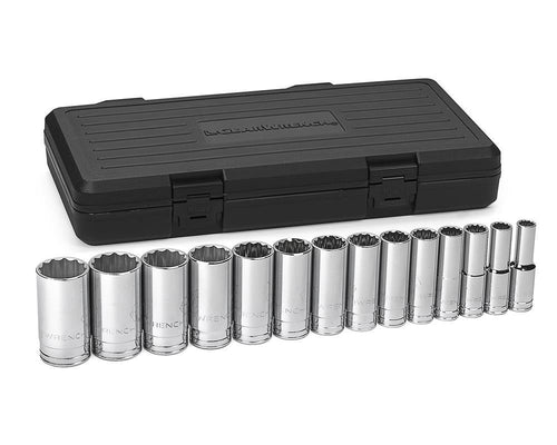 1/2" DR 14 PC SAE DEEP 12 PT SOCKET SET