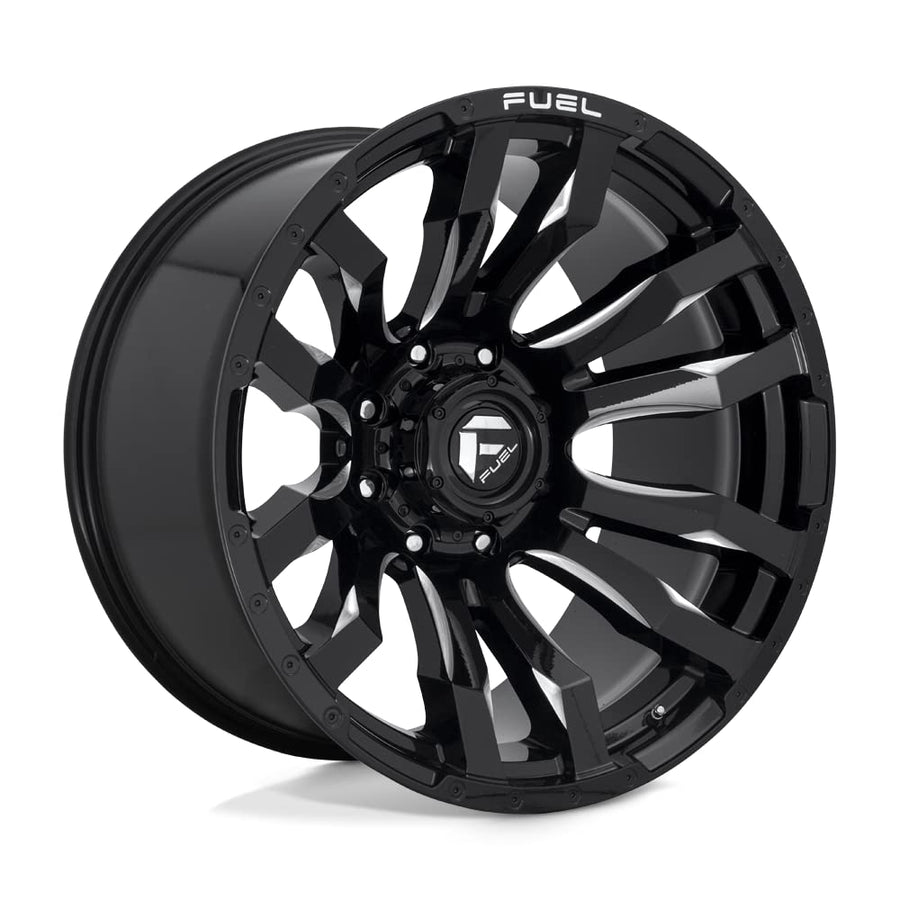 1PC Fuel D673 22X12 8X6.5 GL-BLK-MIL -44MM - D67322208247