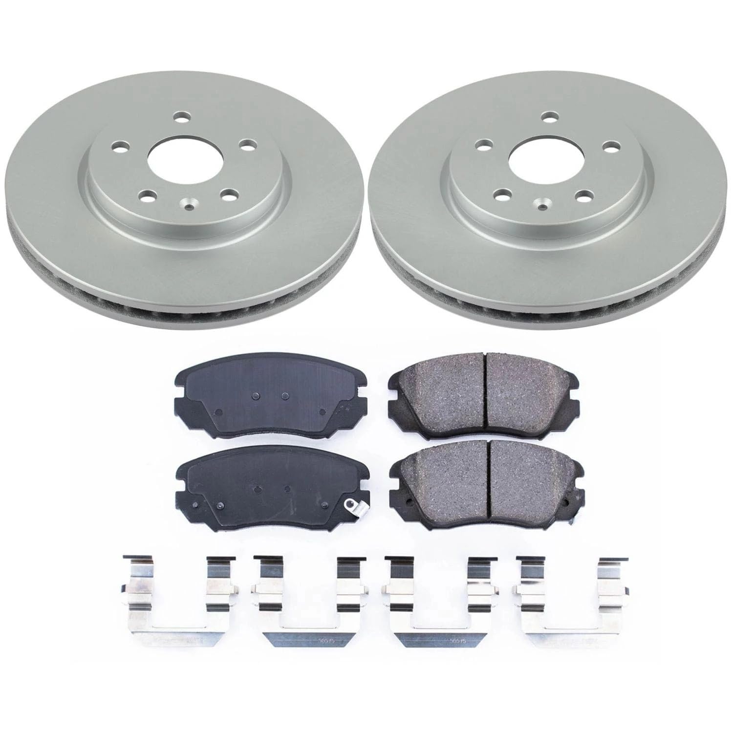 Power Stop CRK5334 Brake Rotor & Coated Ceramic Brake Pads- front For Buick All, Buick LaCrosse, Buick Regal, Chevy Equinox, Chevy Impala, Chevy Malibu, GMC Terrain, Saab 9-5 [Model Specific]