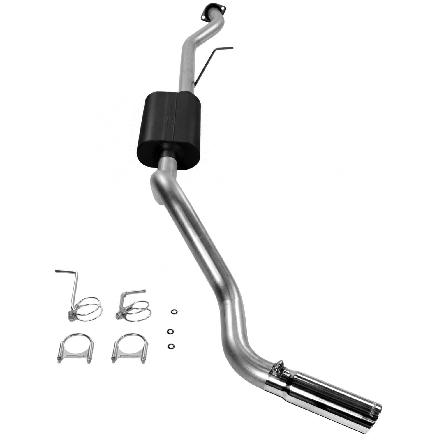 Flowmaster Force II 17361 Cat-Back Exhaust Kit 3 Inch Aluminized Steel 3.5 Inch Polished Stainless Tip Compatible with 1999-2007 Classic Body Chevy GMC 1500 4.3L 4.8L 5.3L 2/4WD Standard Cab Long Bed