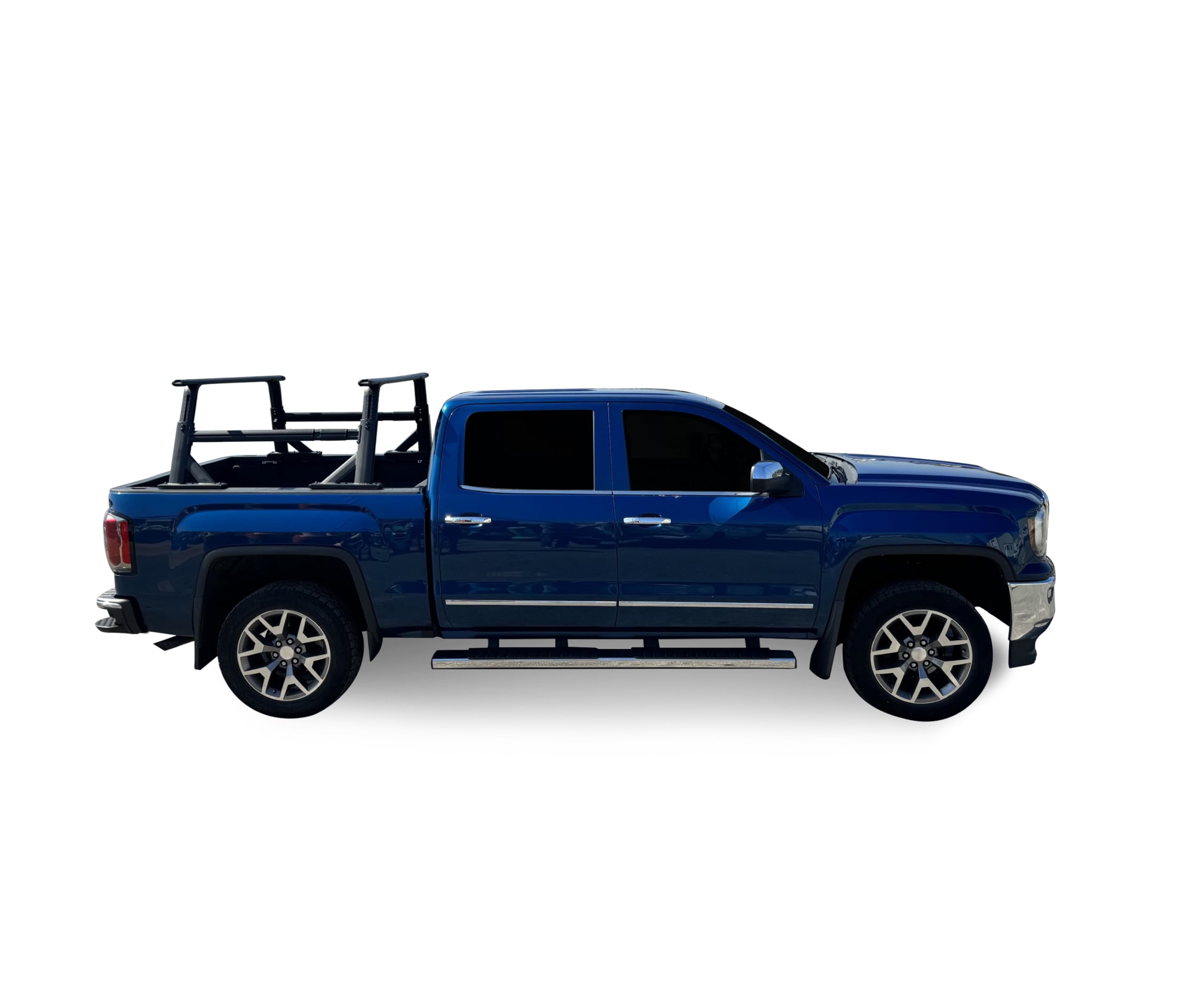 Adjustable Black Horse Spike Bed Rack Compatible with 2005-2024 Sierra and Silverado 1500-2500 HD-3500 HD-F-150-F-250-F-350-F-450-F-550 SD-Dodge Ram 1500-Toyota Tundra-Nissan Titan-WHEN1B