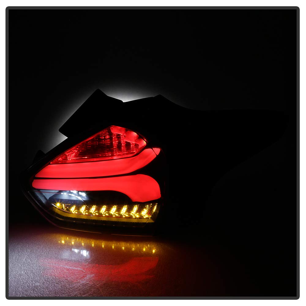 Ford Focus Spyder 5Dr Hatchback 15-17 LED Sequential Indicator LED Reverse LED Tail Lights - Black