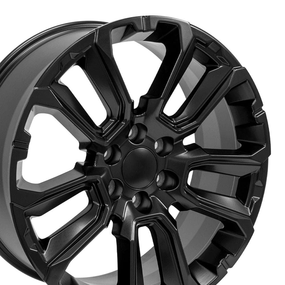22 Inch OE Wheels CV68 Rim Fits Suburban 1500 High Country Style 6x139.7 22x9 Satin Black - Hollander 14088 (1)