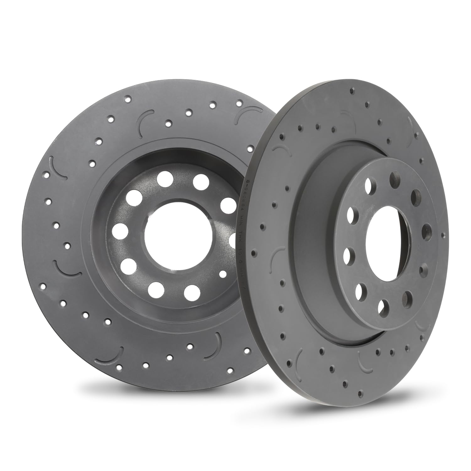 Talon Cross-Drilled and Slotted Solid Rotor, Hawk Performance Brakes, 11.26 in. Diameter, 1.91 in. Height