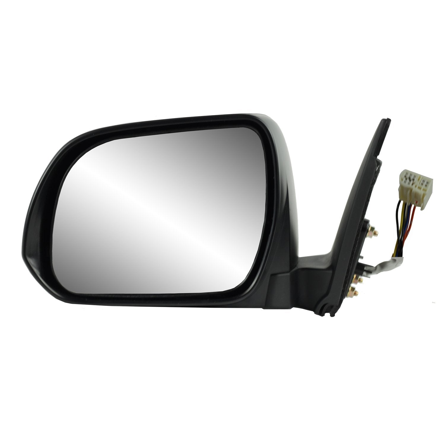 Toyota Highlander Driver Side Mirror, JP Built, Highlander Hybrid, Textured Black w/PTM Cover, Puddle lamp, Foldaway, Heated Power