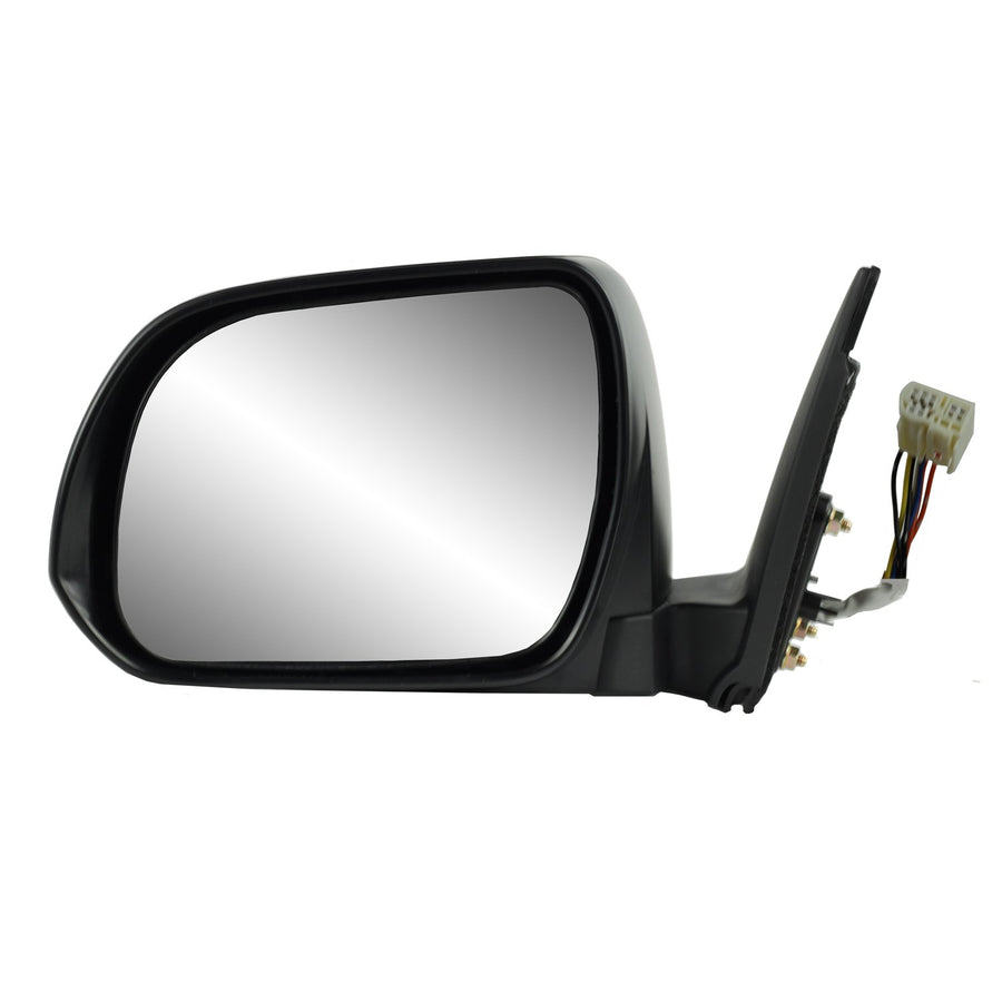 Toyota Highlander Driver Side Mirror, JP Built, Highlander Hybrid, Textured Black w/PTM Cover, Puddle lamp, Foldaway, Heated Power