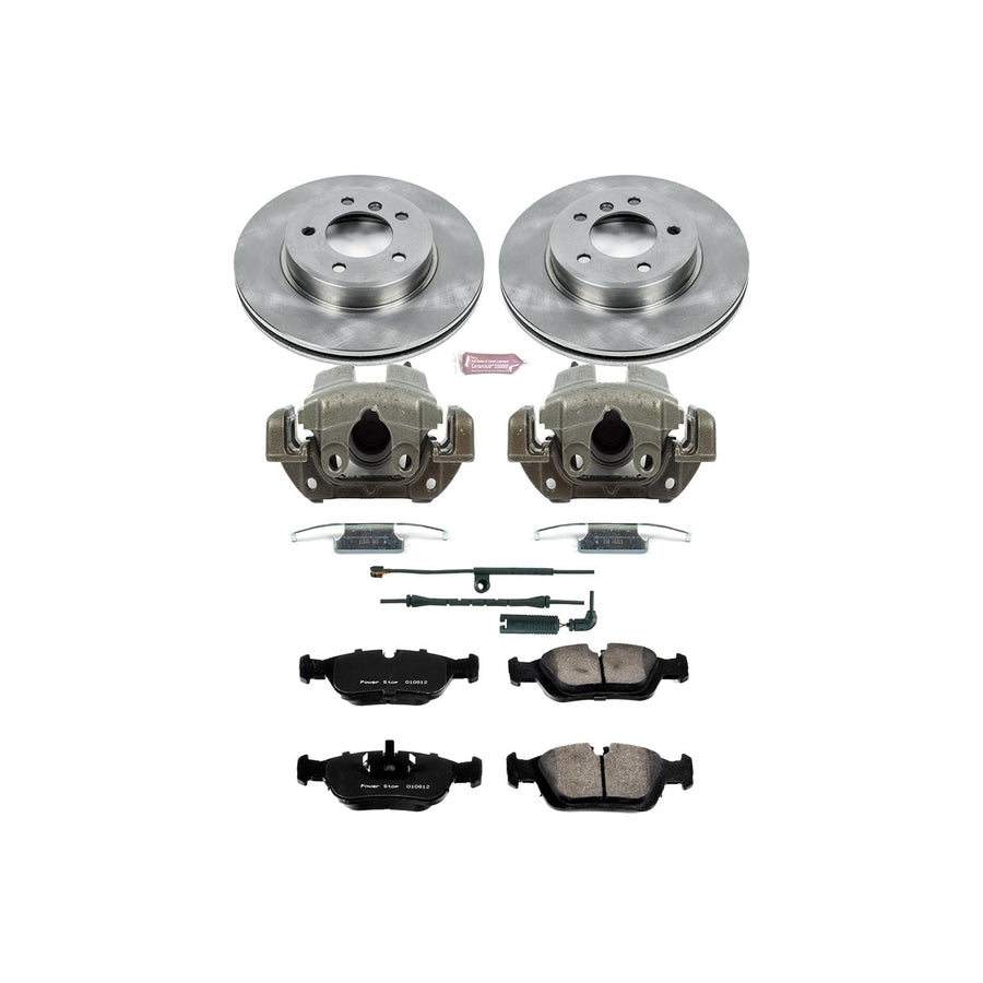 Power Stop KCOE869 1-Click Autospecialty OE Replacement Brake Kit with Calipers and 1 Front Sensor Wire For BMW 3, BMW 3, BMW 325Ci, BMW 325i, BMW 3, BMW 328i, BMW Z4 [Model Specific]