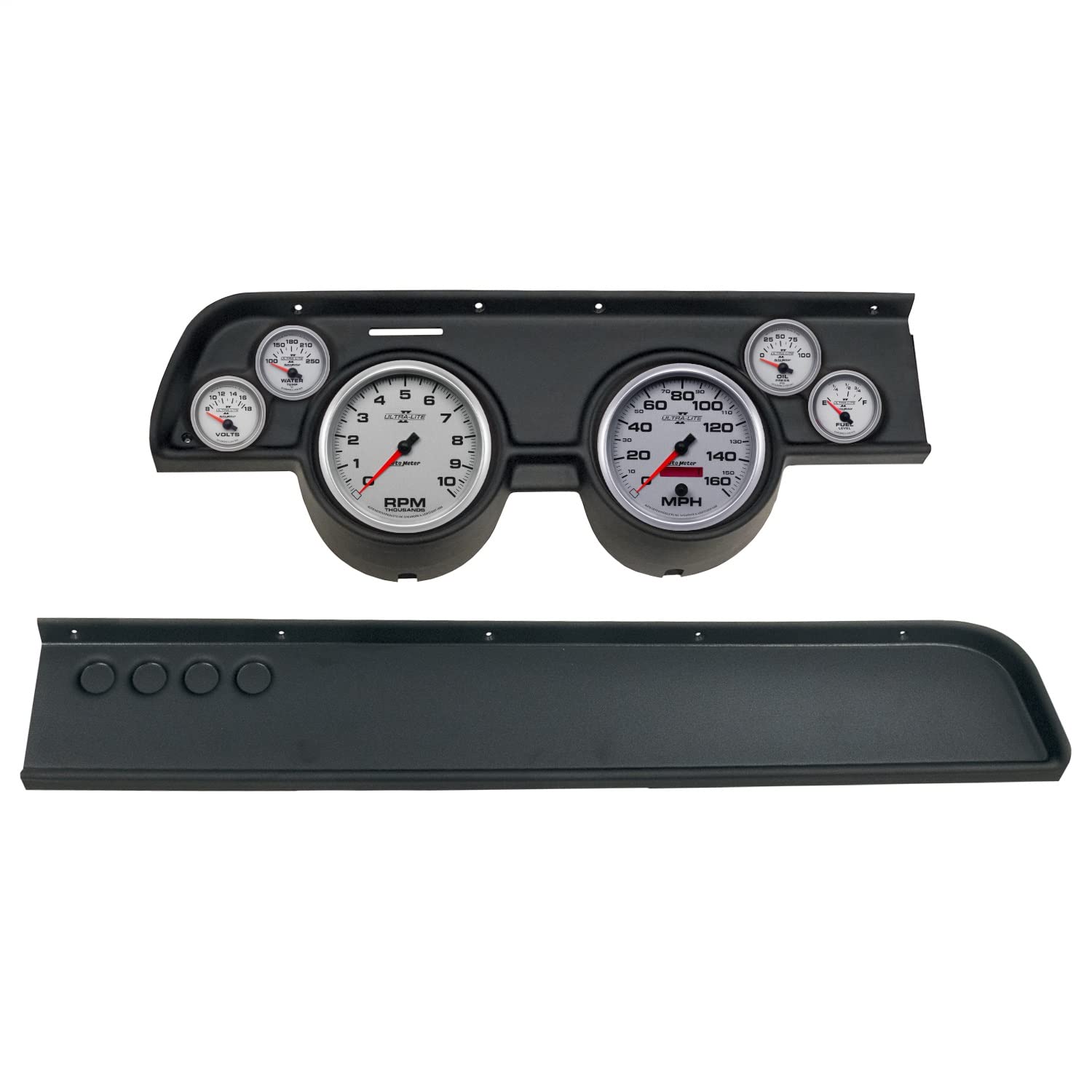 AutoMeter Dash Kit Direct Fit, (3 3/8" X2, 2 1/16" X4), MERC Cougar No Ac 67-68, Ultra-Lite Ii (2114-14)