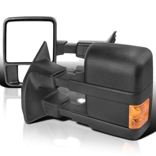 Manual Towing Mirrors SPEC-D TUNING Turn Signal Lights Compatible with 2003-2015 Ford F250 Super Duty Left + Right Pair