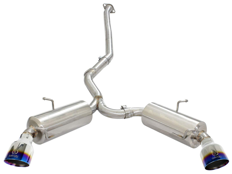 aFe Power 2-1/2 IN 304 Stainless Steel Takeda Cat-Back Exhaust System w/Blue Flame Tip Toyota 86/FT86/GT86 12-20 / Scion FR-S 13-16 / Subaru BRZ 13-20 H4-2.0L 49-36023-L