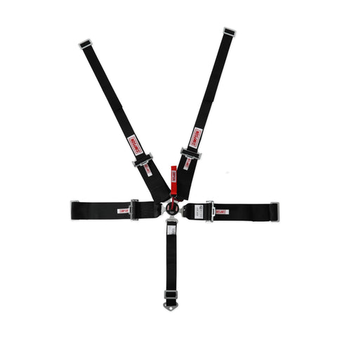 Harness Simpson Racing 29112BK - Camlock - 5 Point - SFI 16.1 - Pull Down - Wrap Around - Rollbar Mount - Black - Each
