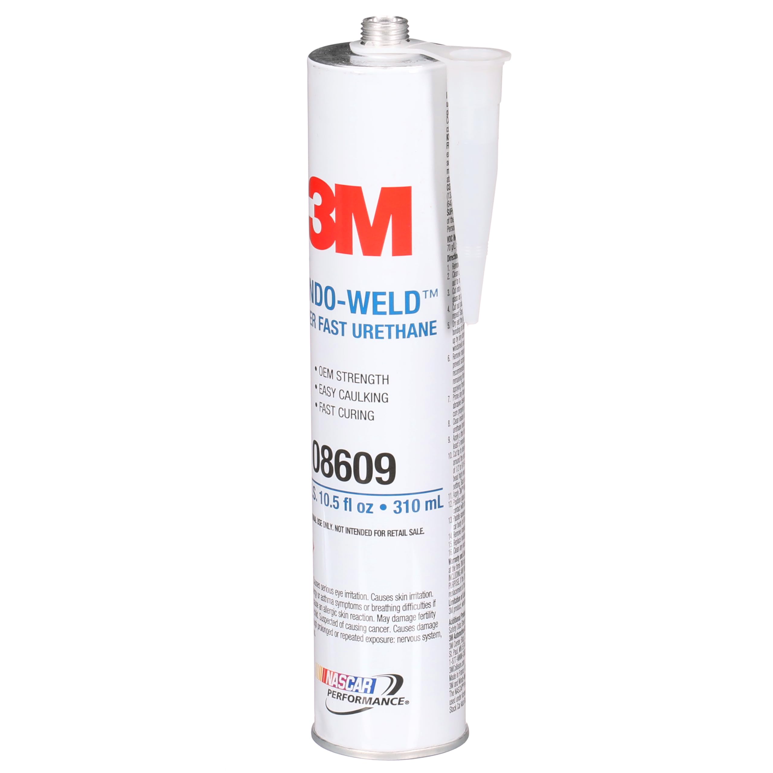 3M Window-Weld 08609 Super Fast Urethane Windshield Adhesive, High-Strength Fast-Curing One-Part Auto Glass Sealant, 10.5 fl oz (310 mL) Cartridge, Black