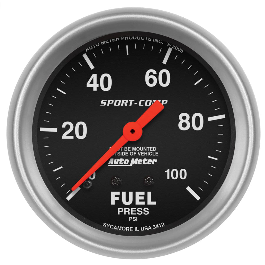 Auto Meter Sport-Comp 3412 Mechanical Fuel Pressure Gauge