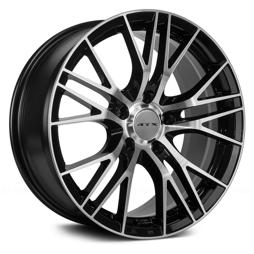 18X8 RTX Vertex, 5X108, +38, 63.4, Black MACHINED 081918
