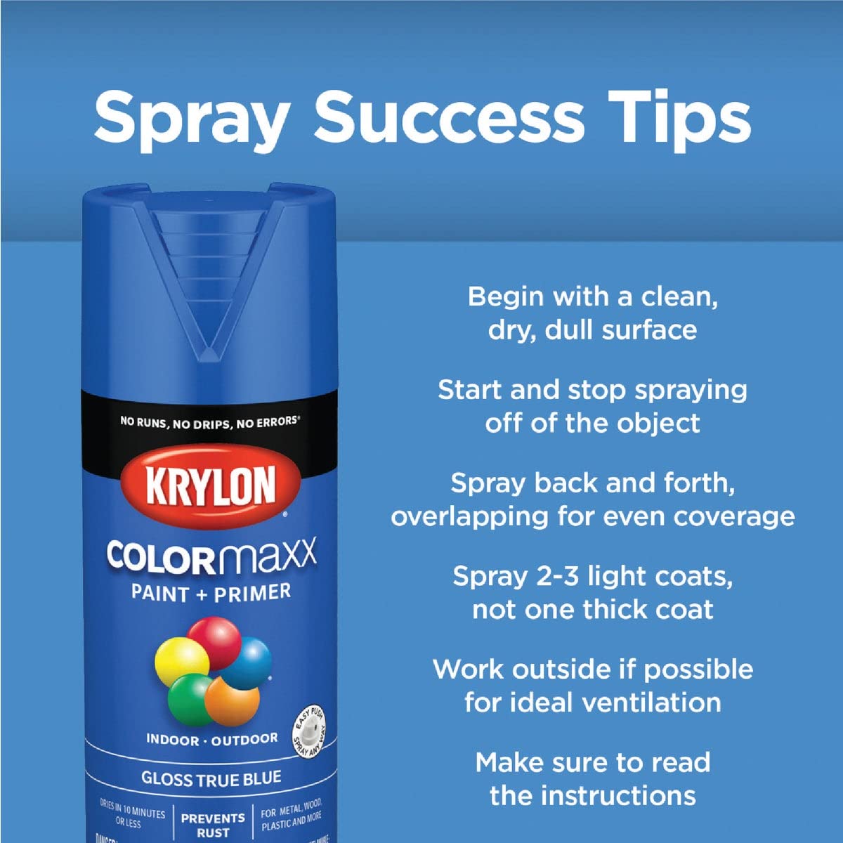 Krylon COLORmaxx K05596007 Spray Paint and Primer for Indoor/Outdoor Use, Matte Coffee Bean