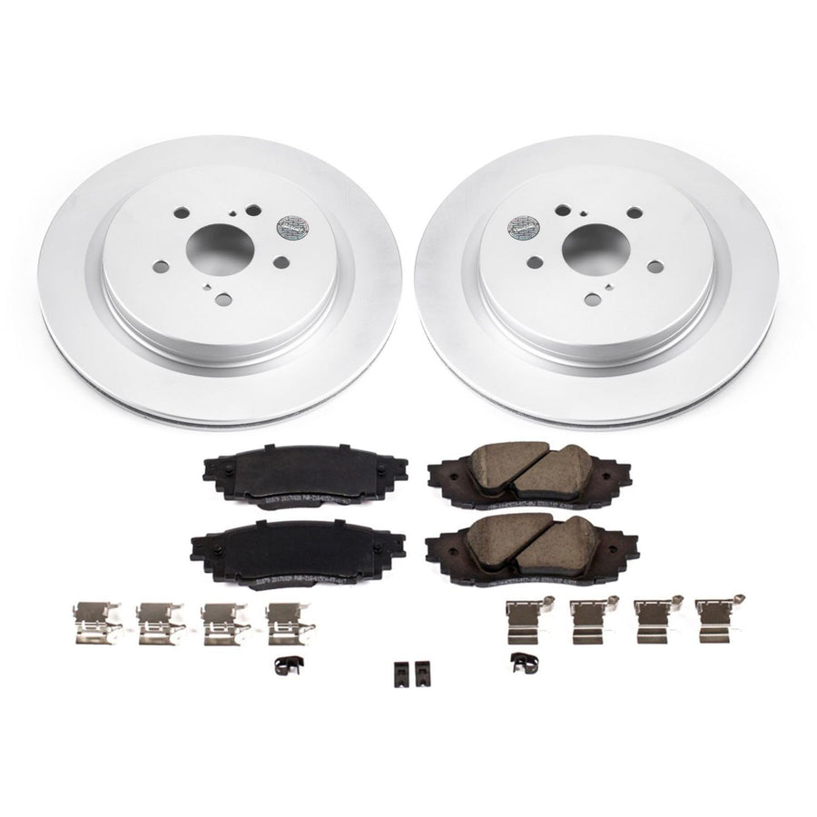 Coated Brake Rotor and Ceramic Brake Pads- Rear Power Stop CRK7740