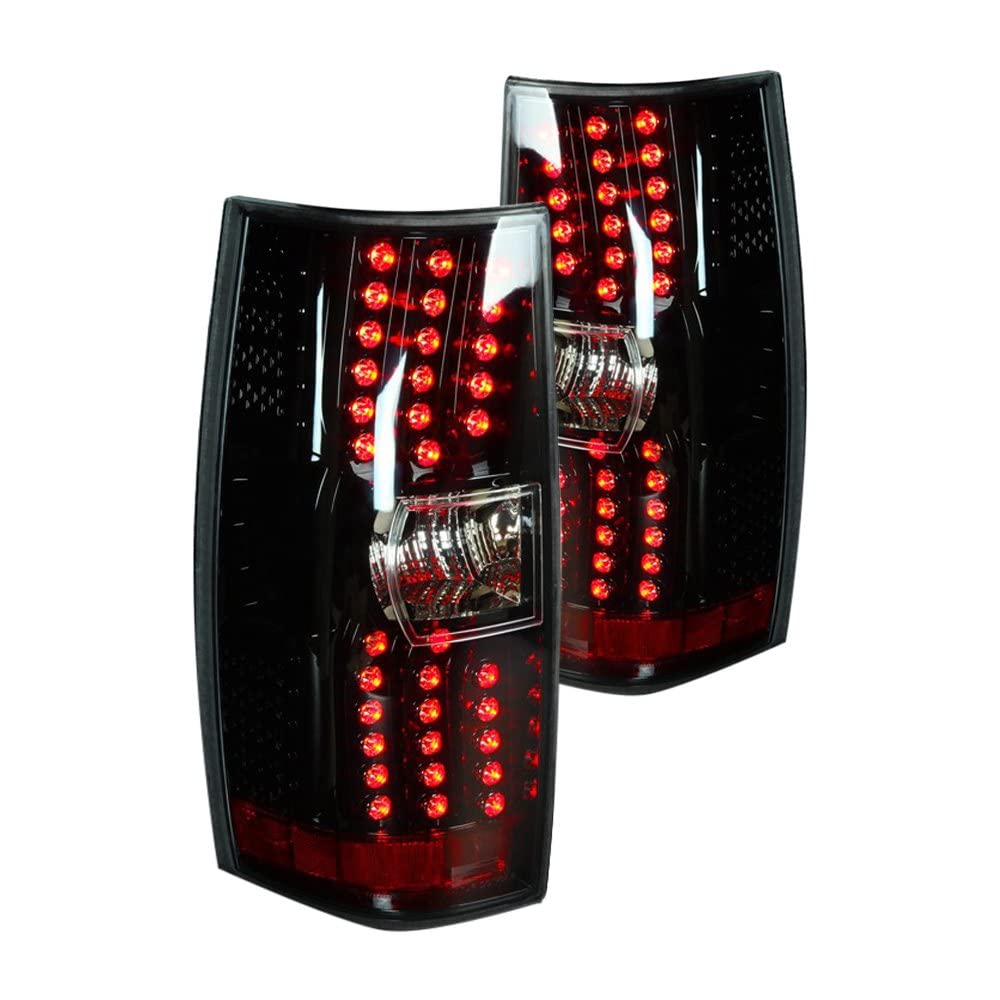 Tail lights Winjet Compatible with 2007-2014 Chevrolet Tahoe & Suburban 1500 2500 [2007 2008 2009 2010 2011 2012 2013 2014 Chevrolet Suburban/Tahoe] LED Tail lights