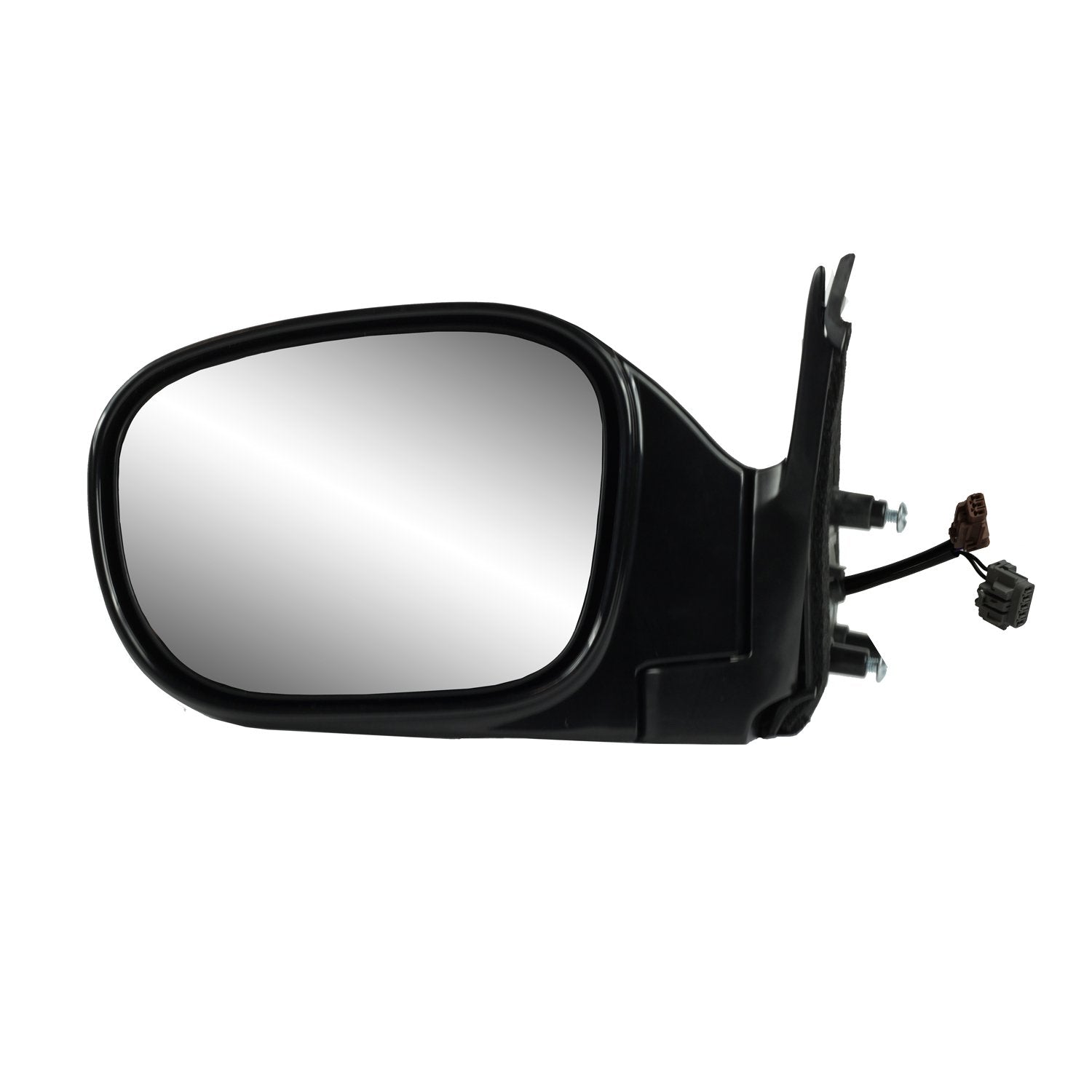 Mirror Driver Side for Nissan Pathfinder, Black w/PTM Cover, Foldaway, Heated Power