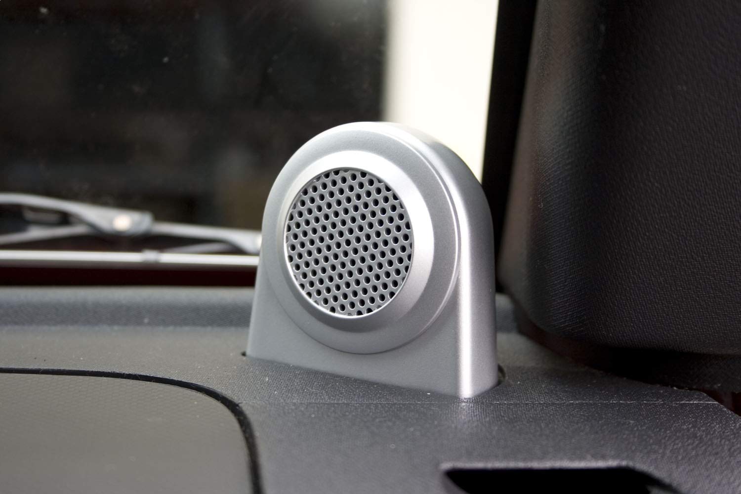 Rugged Ridge Speaker Tweeter Enclosures for Jeep Wrangler JK | Thermoplastic Olefin (TPO), Brushed Silver | 11151.11 | Fits 2007-2010 Jeep Wrangler JK