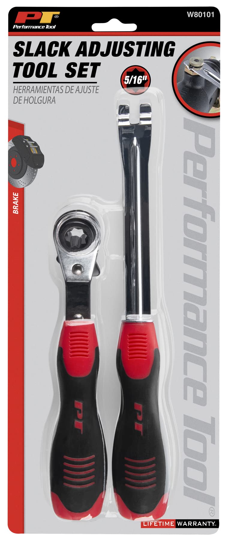 Offset Ratcheting Wrench Set Performance Tool for Automatic Slack Adjusters on Meritor Rockwell Systems with Tensioner Release Tool