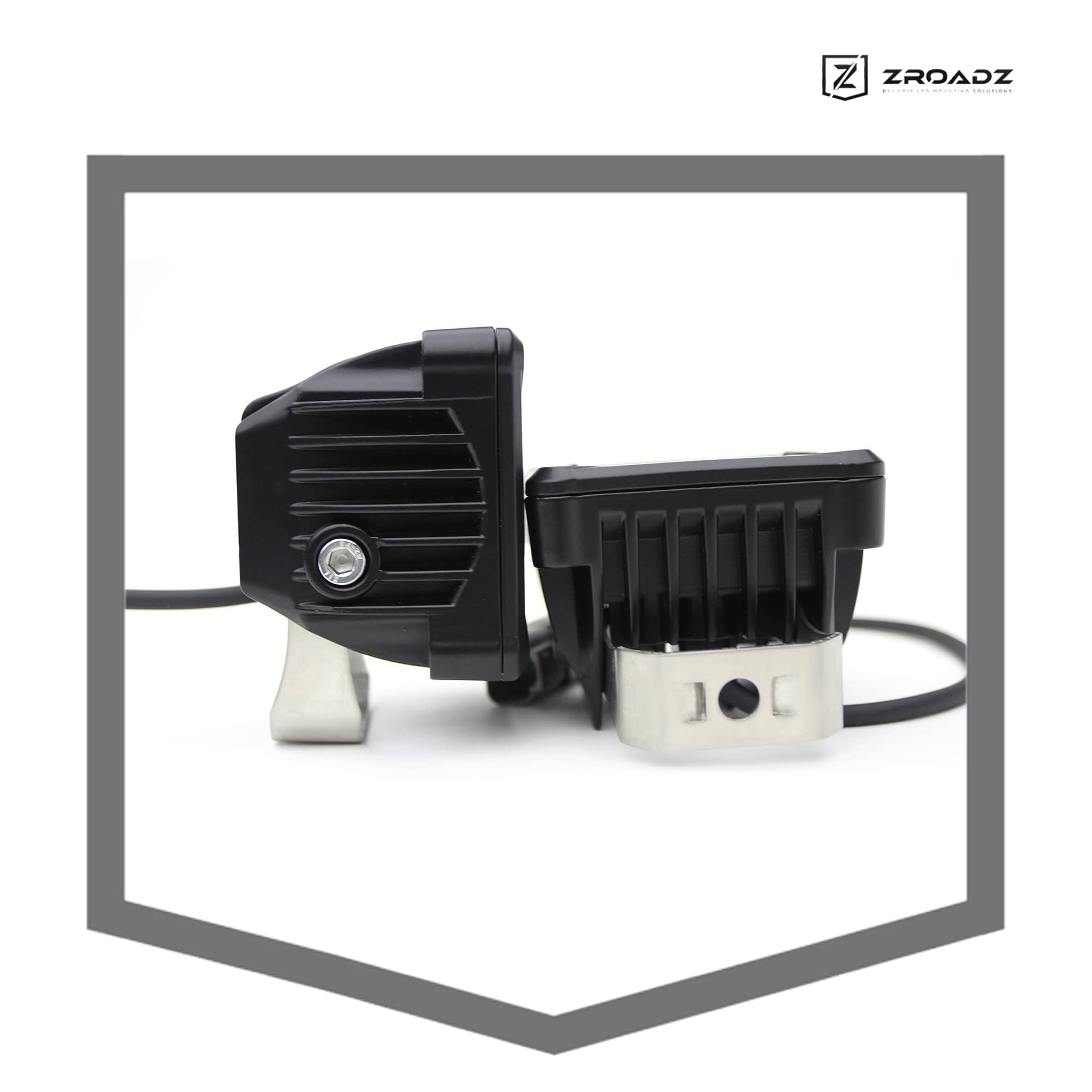 ZROADZ 3"Light Pod Kit, G2 Series, Amber, Flood 2 Piece Kit w/Harness Z30BC12W-D3A-K
