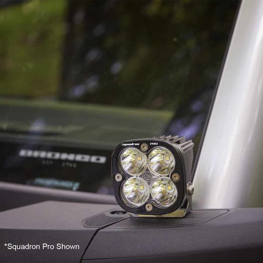 Baja Designs A-Pillar Squadron Sport LED Light Kit for Ford Bronco 2021-24 (Spot; Clear; Toggle Wiring)